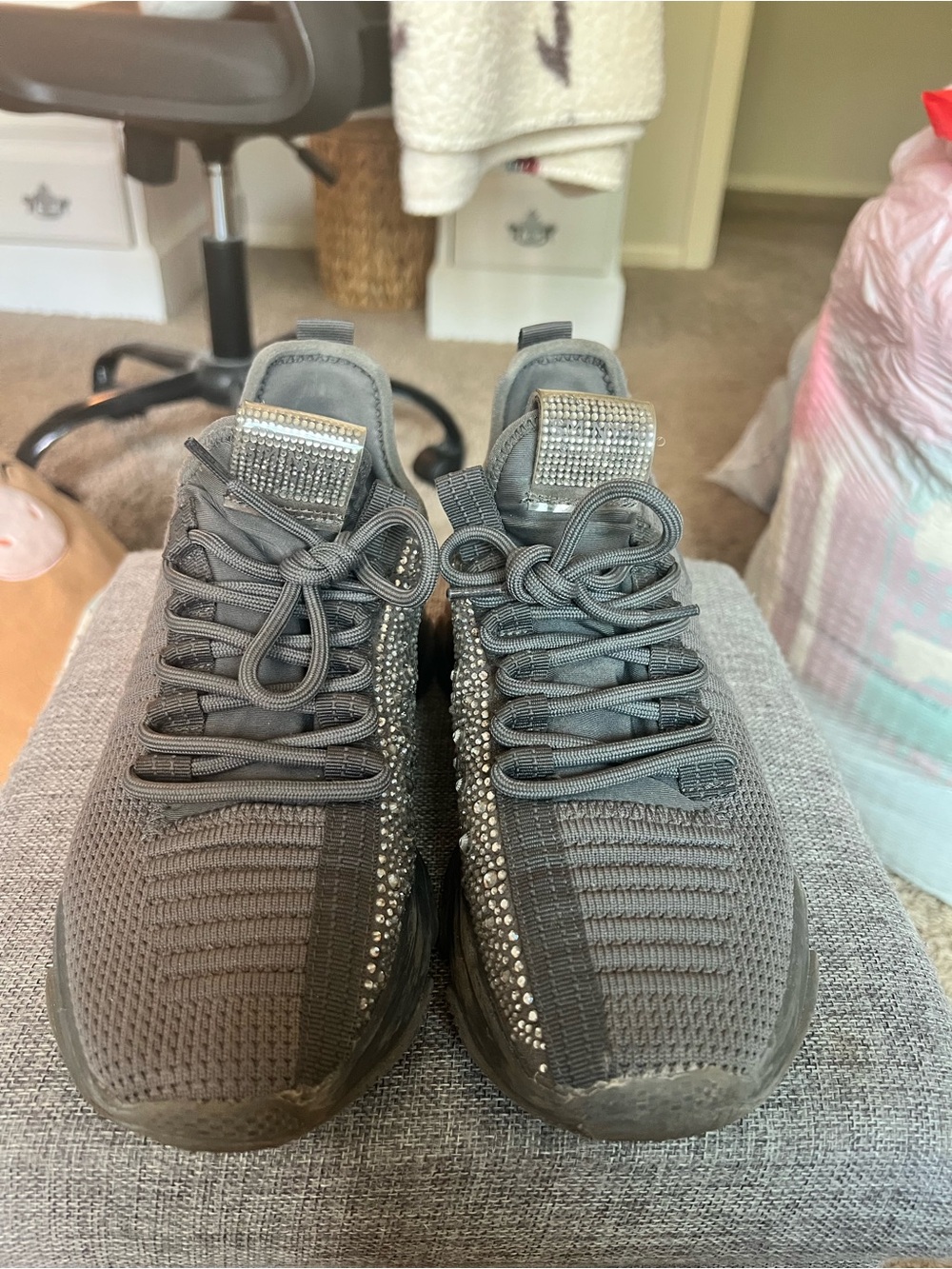 Steve Madden rhinestone sneakers